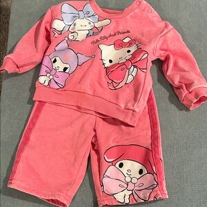 Hello Kitty Pink and Purple Kids Pajama Set